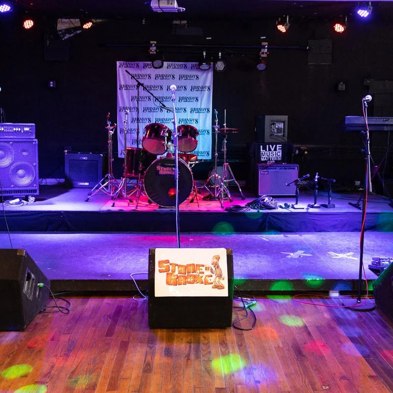 Interior, music stage in the basement